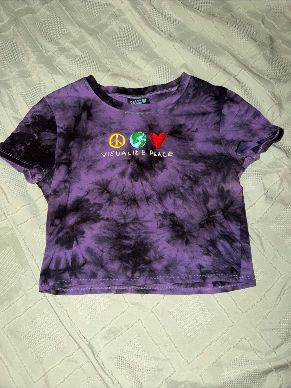 Visualize Peace Purple Tie-Dye Kids Tee